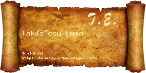 Takácsy Emma névjegykártya