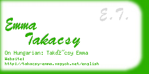 emma takacsy business card
